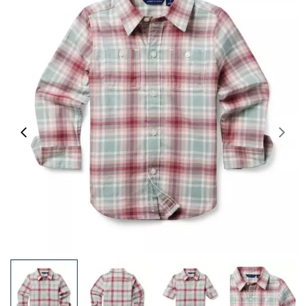 Janie and Jack Pink Plaid Button-Up - Picture 7 of 8